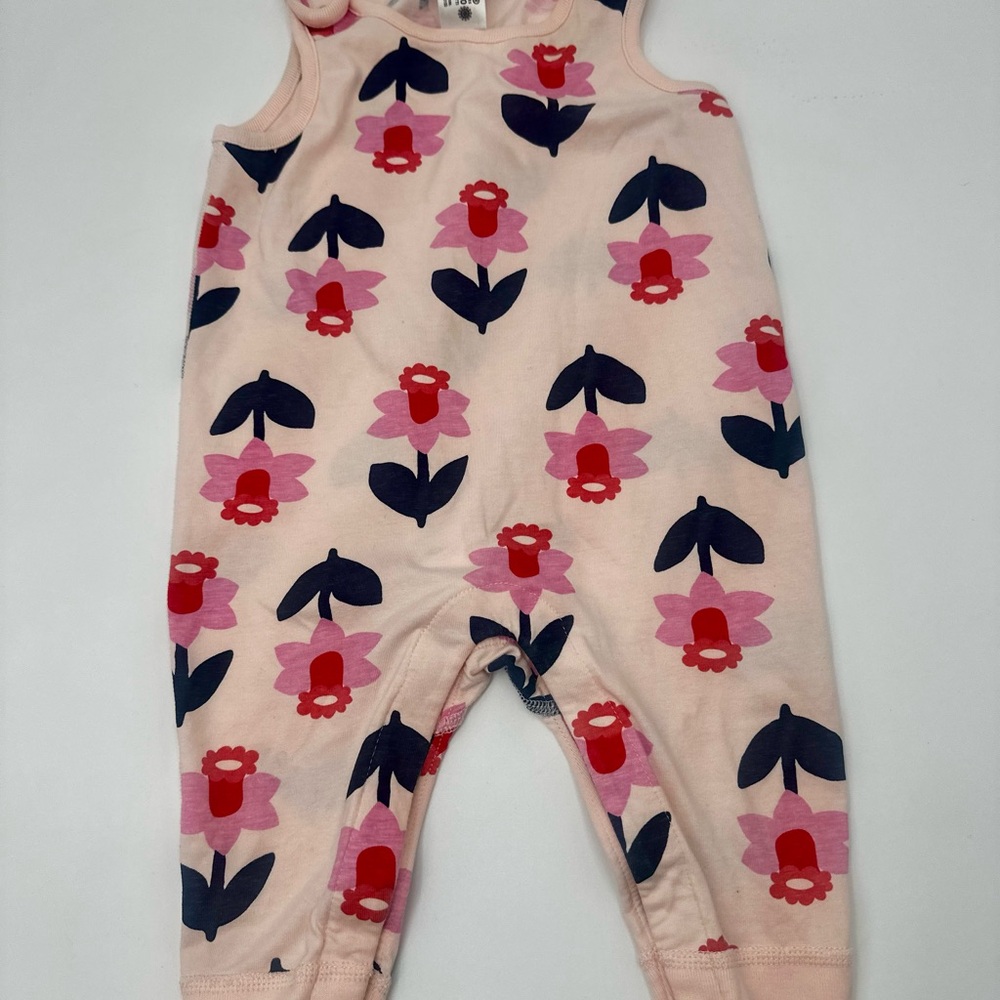 Hanna Andersson Pink Floral Sleeveless Romper